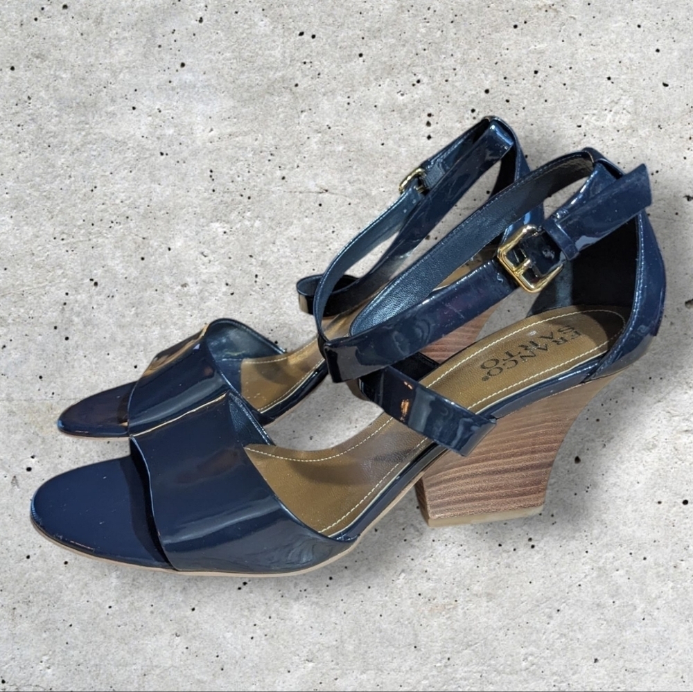 Franco Sarto Patent Block Heel Sandals – Size 9.5M - Picture 3 of 9